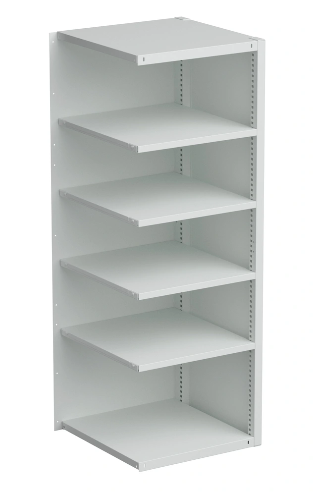 Kraftig Industrireol følgefag 95/200 tett, 905x714x2000, lys grå 