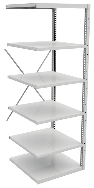 Kraftig Industrireol følgefag 95/200 åpen, 905x714x2000, lys grå