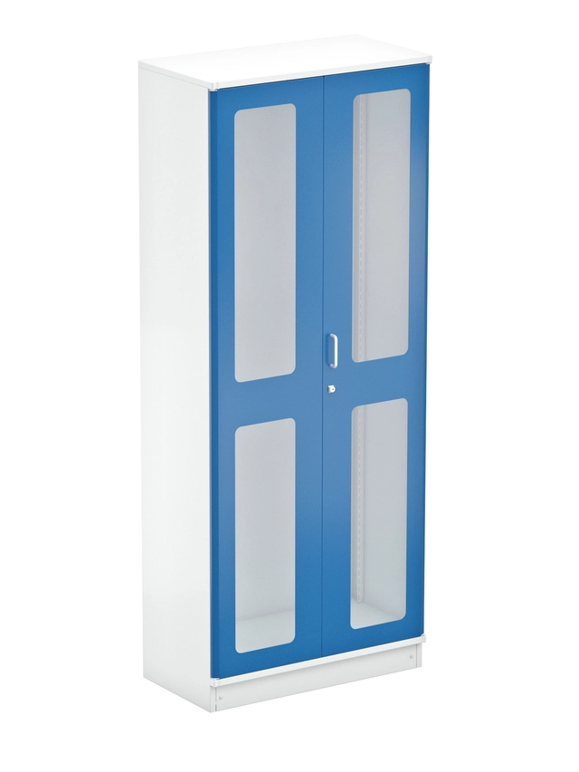 Industriskap 80/200 m/ plexiglassdører Blå 