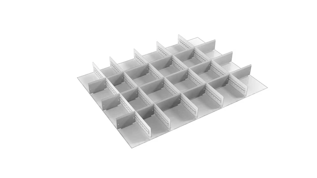 Avdelersett 6 90/75 5 div., 18 mid.pl. (6x100, 12x150) 
