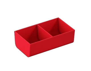 Plukkboks med avdeler 149x85x48, rød