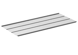 Trådhylle, justerbar lengde 600x300mm Sort