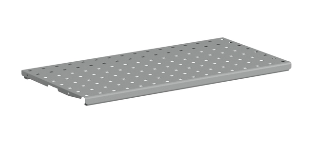 Perforert stålhylle 900x300, grå 