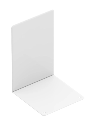 Bokstøtte, L-shaped hvit