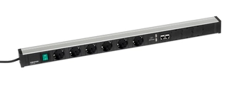 Strømskinne 836/10 6xstikk, av/på bryter, 2xCAT6, 2xUSB