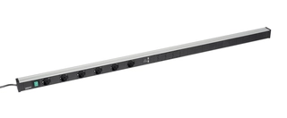 Strømskinne 1400mm 6xstikk, av/på bryter og 2xUSB
