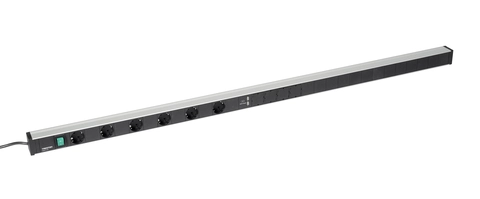 Strømskinne 1400mm 6xstikk, av/på bryter og 2xUSB