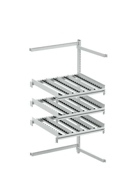 Treston FiFo Flow Rack M900 utvidelse side-bak, ESD grå