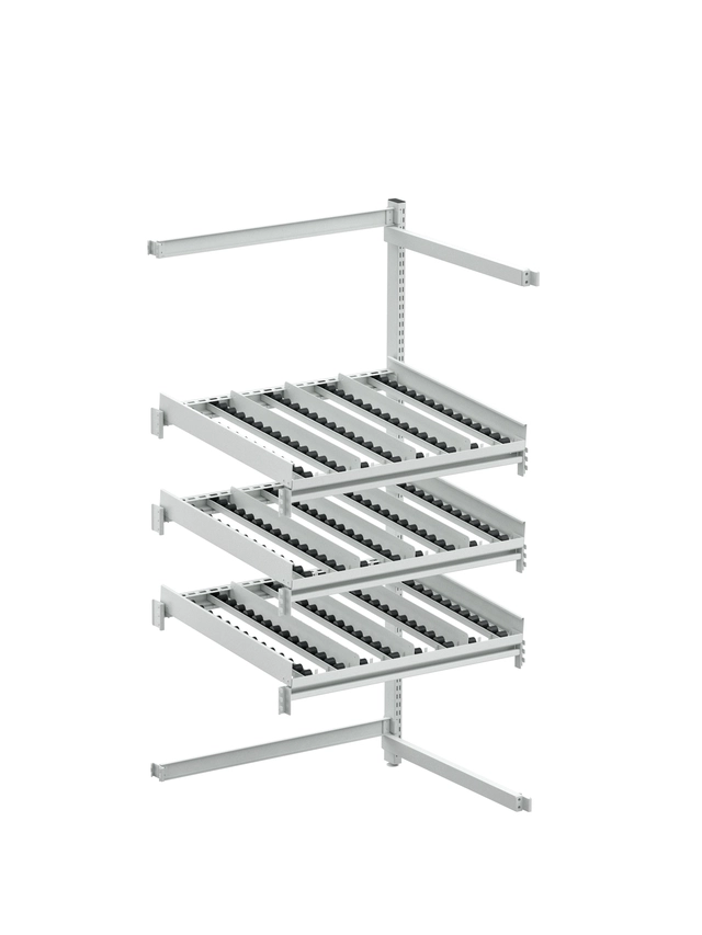 Treston FiFo Flow Rack M900 utvidelse side-bak, ESD grå 