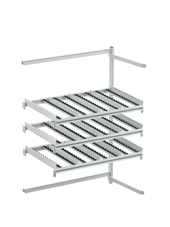 Treston FiFo Flow Rack M1350 utvidelse side-bak, ESD grå