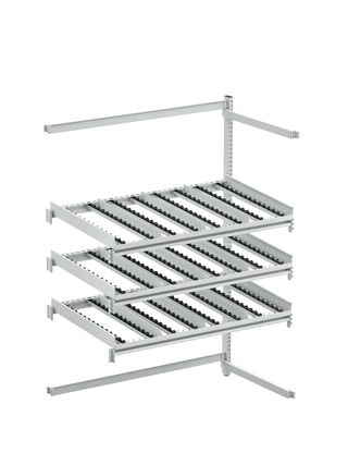 Treston FiFo Flow Rack M1350 utvidelse side-bak, ESD grå