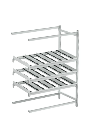 Treston FiFo Flow Rack M1350 utvidelse side, ESD grå