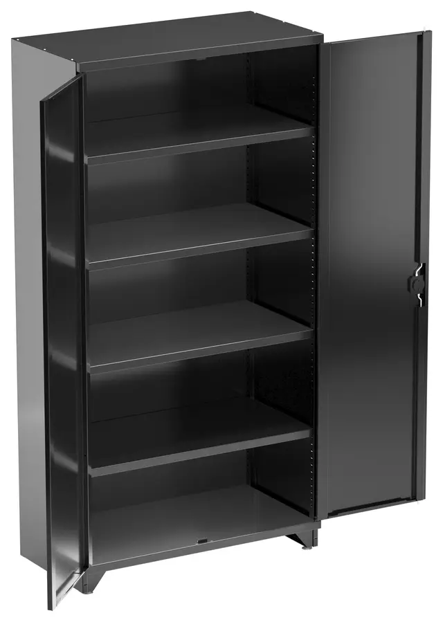 Hylleskap 100/50/200, svart, 4 hyller 