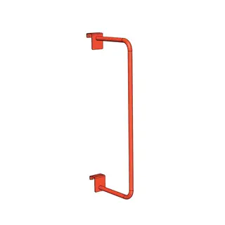 Avdelerbøyle for listverksreol 1000x350mm RAL 2002 rød