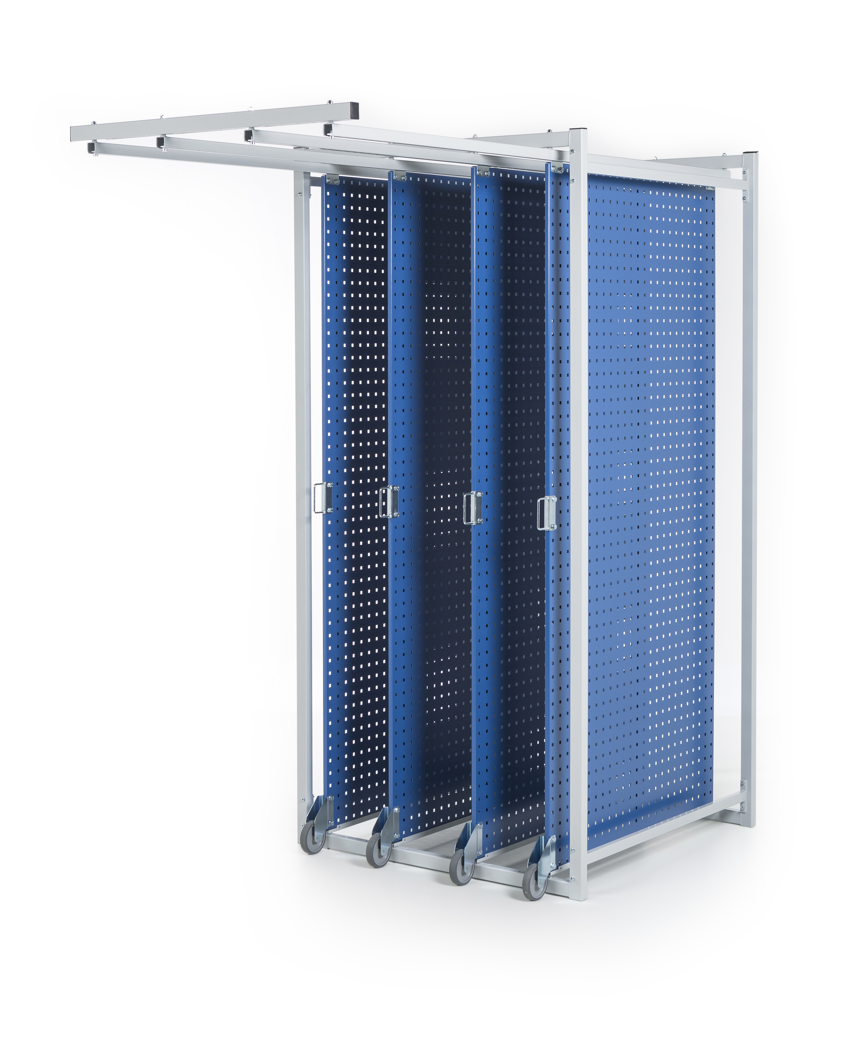 Uttrekksenhet med 4stk perforerte plater 950×2000, blå 