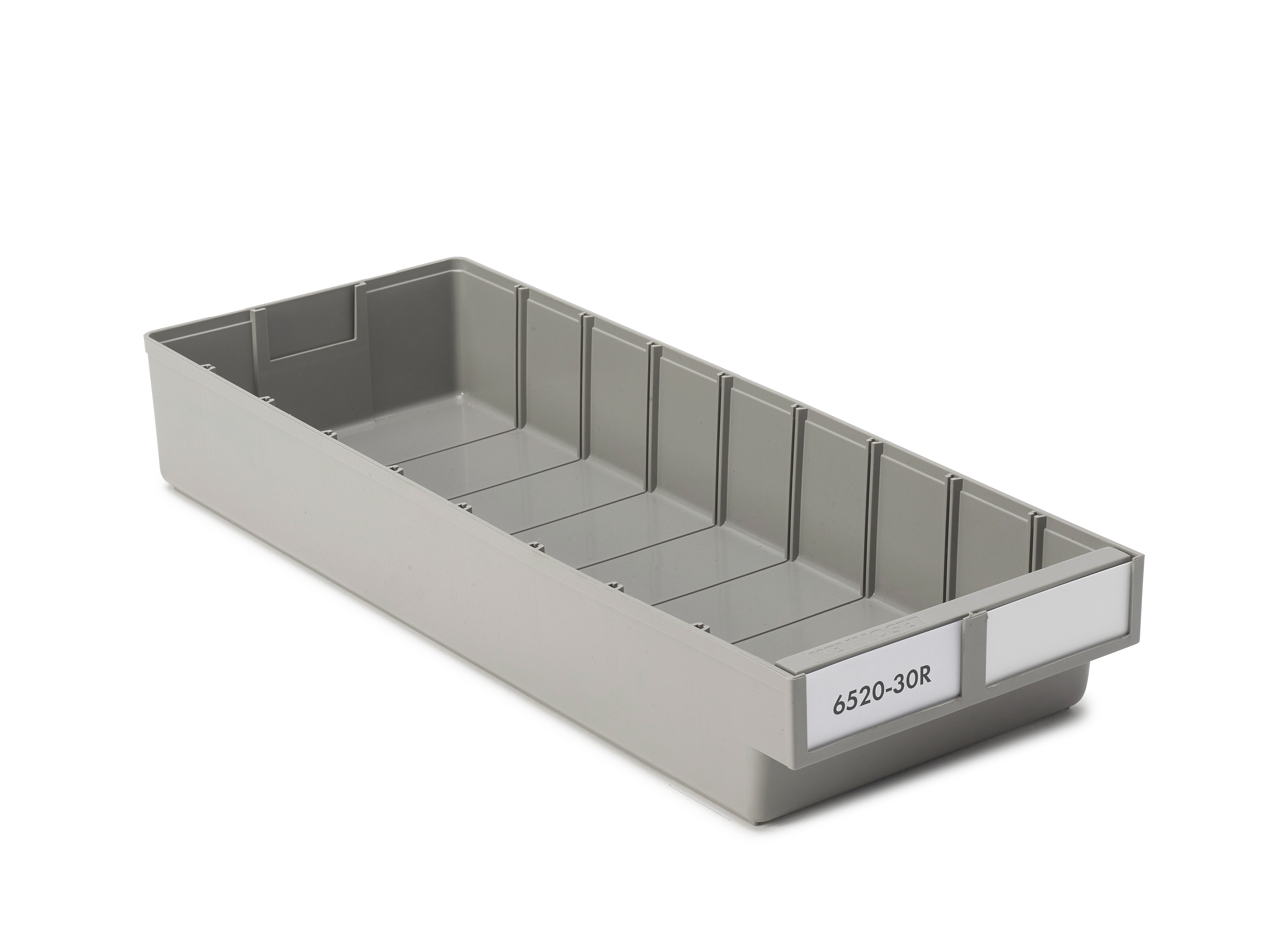 Kennoset plastskuff 185x500x80 Grå