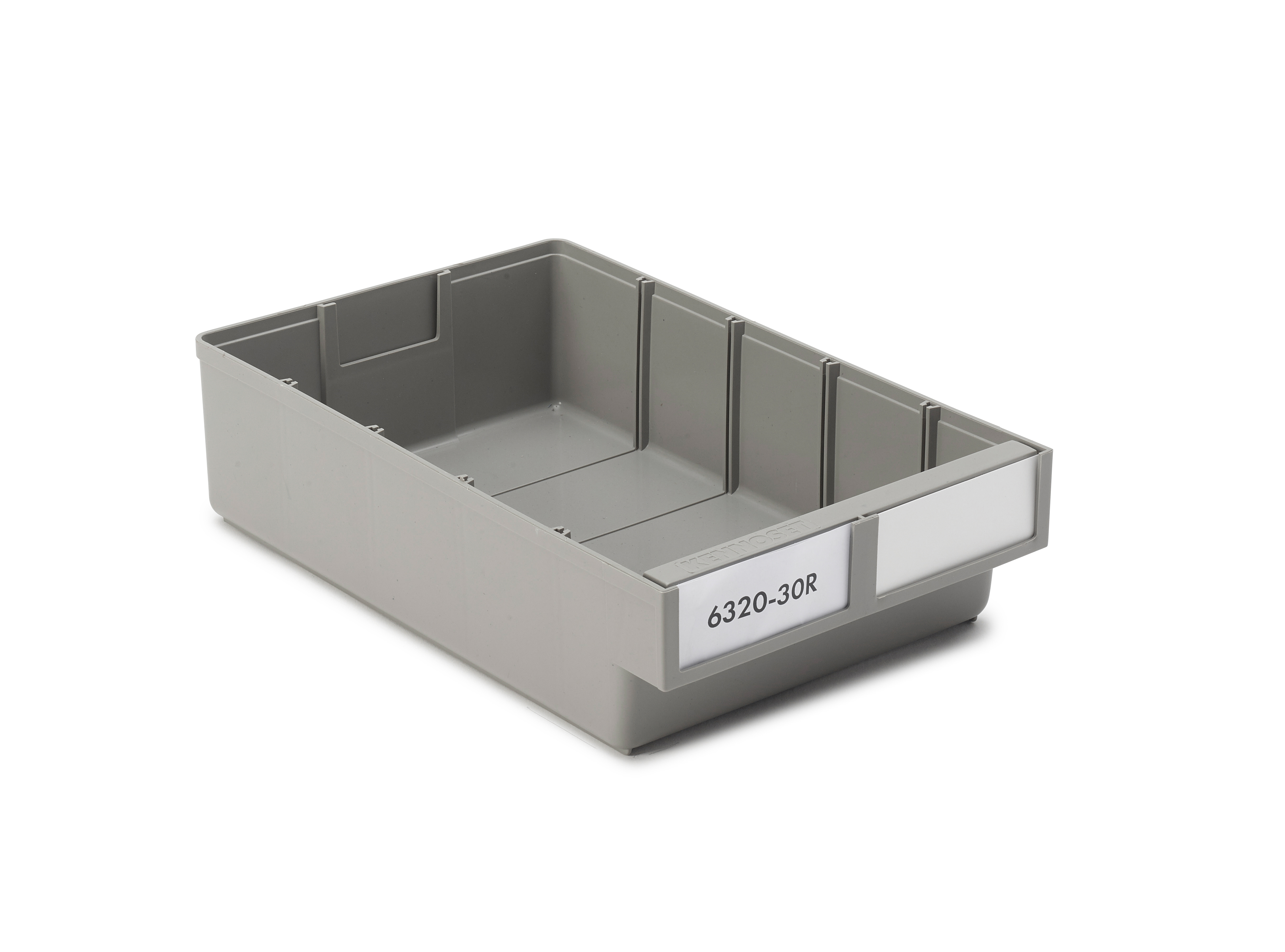 Kennoset plastskuff 186x300x80 Grå