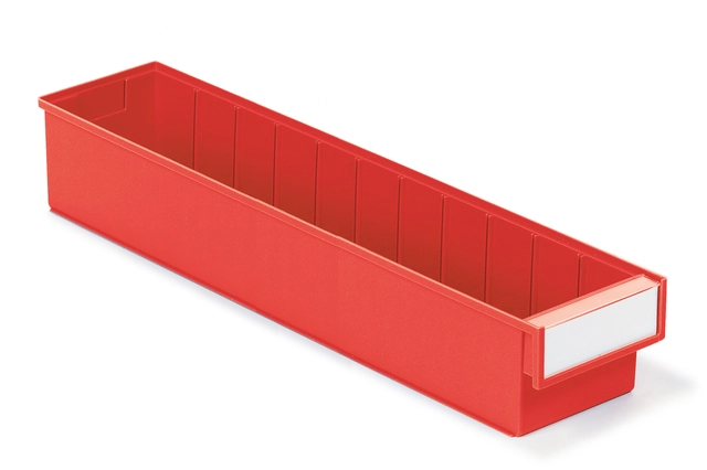Plastskuff rød 132x600x100 