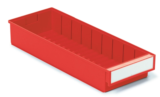 Plastskuff rød 186x500x82 
