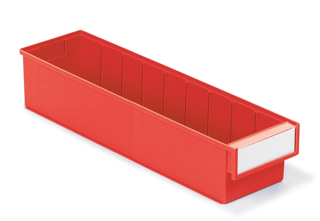 Plastskuff rød 132x500x100 