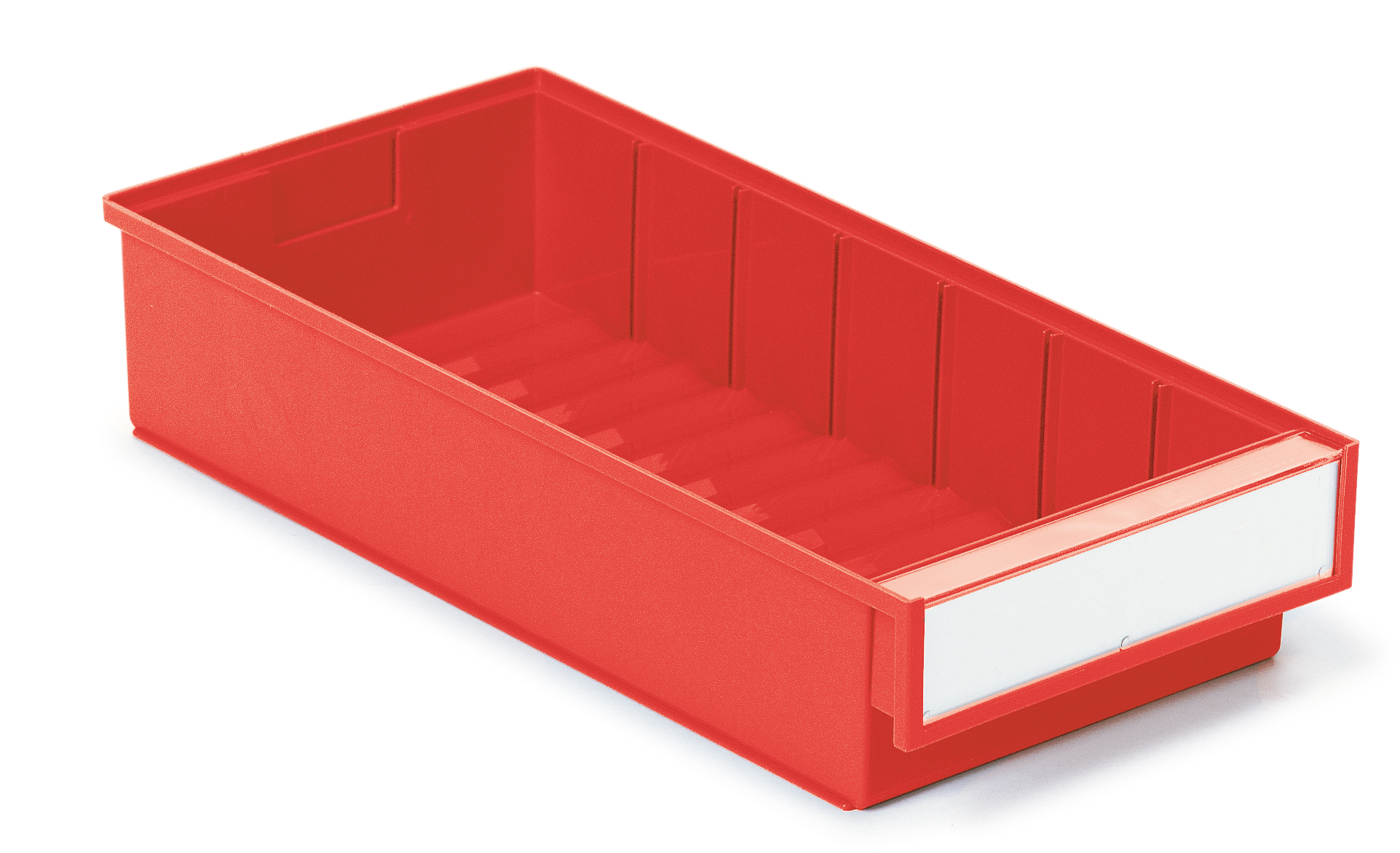 Plastskuff rød 186x400x82 