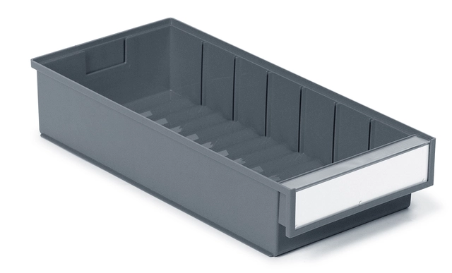 Plastskuff grå 186x400x82 