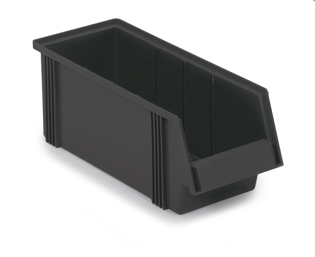 Plastboks sort ESD 186x500x182 