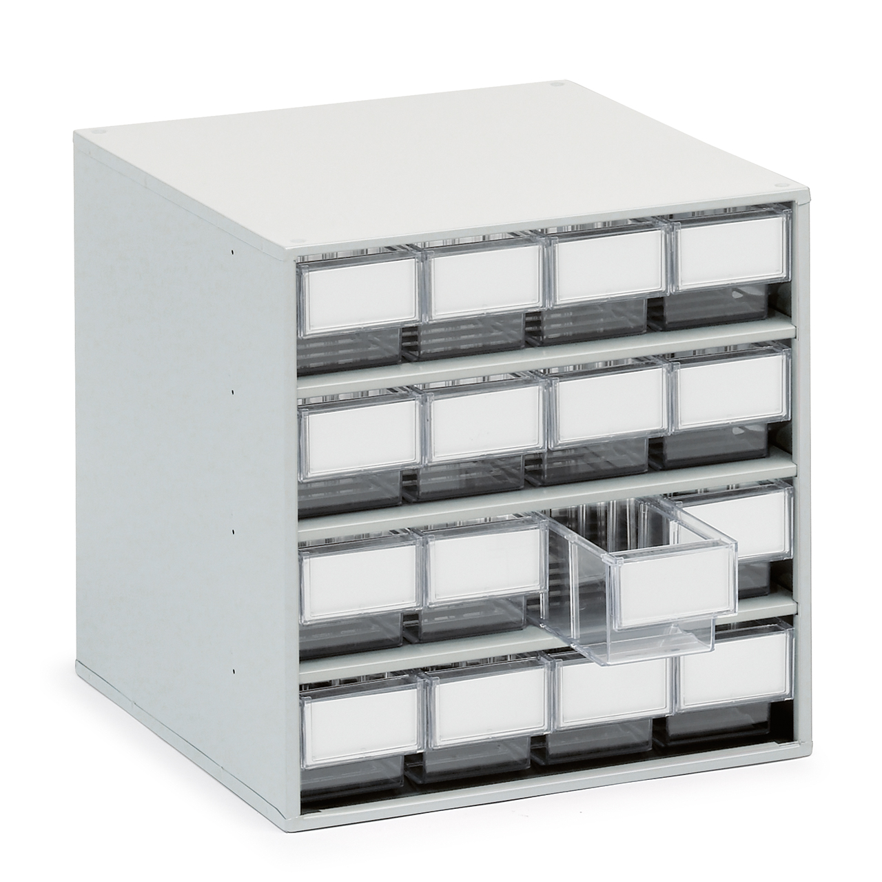 Lagerkabinett transparent m/16stk 4010-1 400x400x395